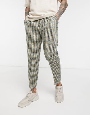 asos mens checked trousers