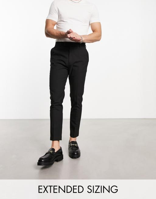 ASOS DESIGN slim ankle length pants in black