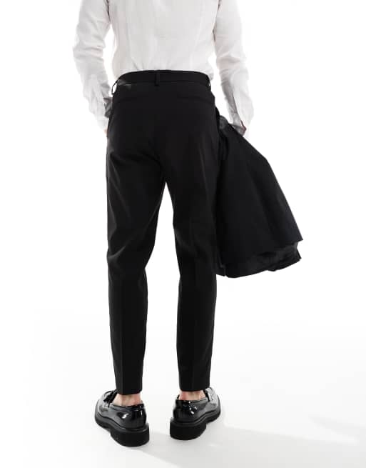 ASOS DESIGN tapered smart trousers in black, 3 of 5