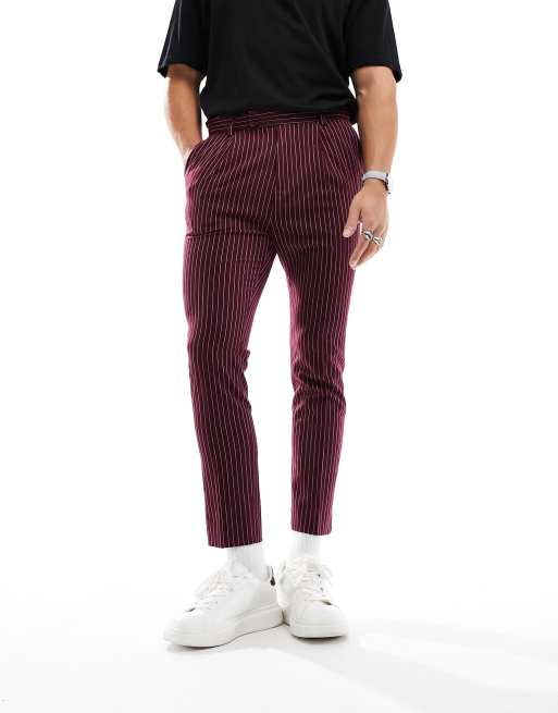 Asos mens striped trousers online