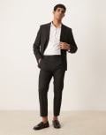[ASOS DESIGN] ASOS DESIGN tapered suit pants in black W32 L32 BLACK