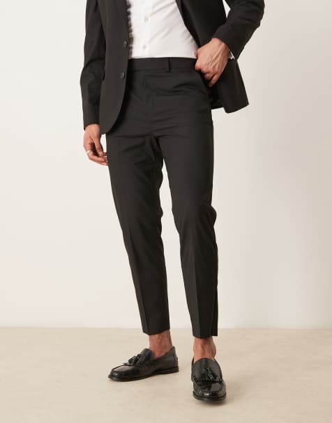 tapered dress pants black dress loafers men Style with for a Polished Modern Look on style allows easy on and off. Manfinity Mode Men's Business Casual