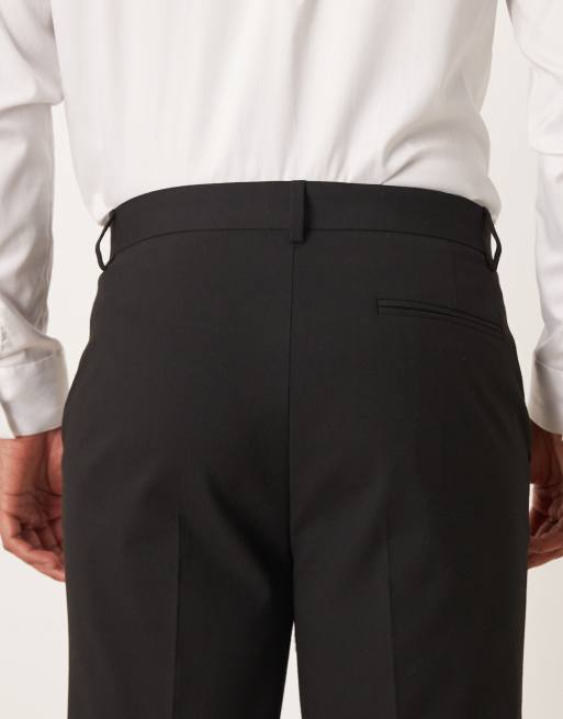ASOS DESIGN tapered suit pants in black, 4 of 5
