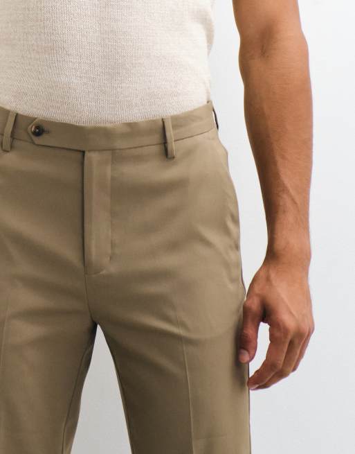 ASOS DESIGN tapered suit pants in brown, 3 of 5