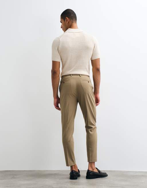 ASOS DESIGN tapered suit pants in brown, 4 of 5