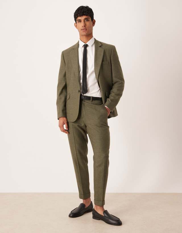 green plaid dress pants ASOS Design - Suit - Men - Wool/Polyester/Acrylic/Nylon - W32 L30 US Black Evelyn Plus Size Gatsby Dress