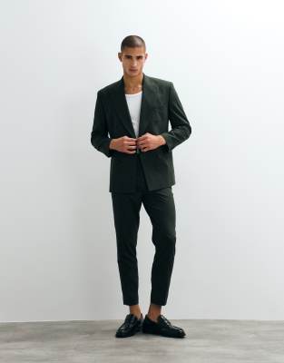 Зауженные костюмные брюки ASOS DESIGN темно-зеленого цвета темно-зеленый