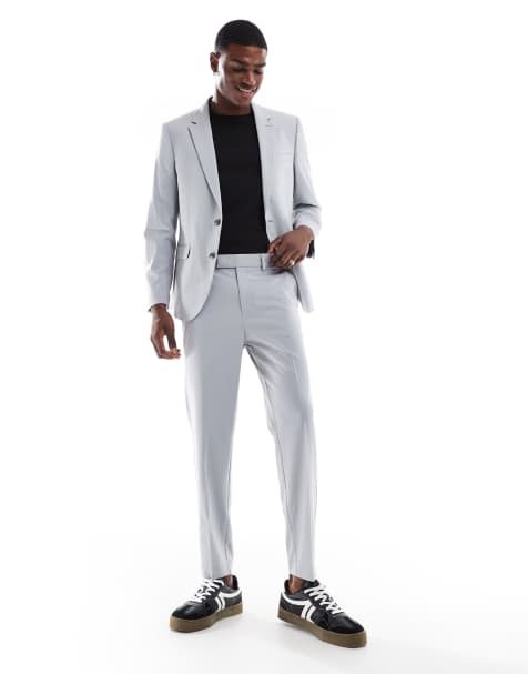 ASOS DESIGN tapered suit pants in gray - view 1