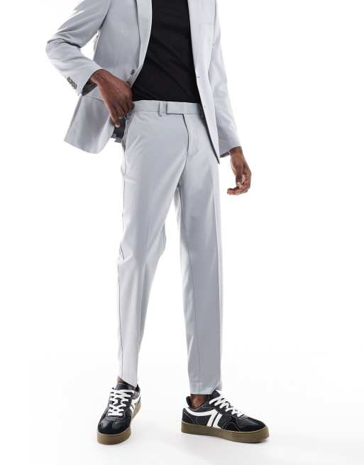 ASOS DESIGN tapered suit pants in gray