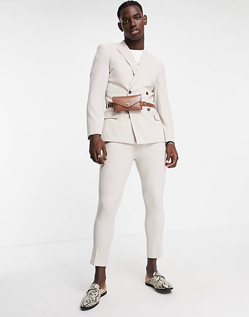 ASOS DESIGN tapered suit pants in gray | ASOS