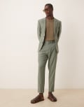 [ASOS DESIGN] ASOS DESIGN tapered suit pants in green twill W36 L32 GREEN