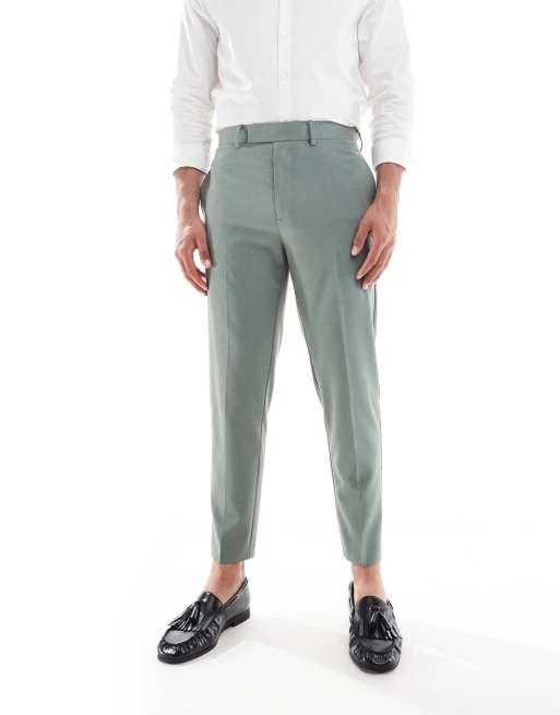 ASOS DESIGN tapered suit pants in green, 4 of 5