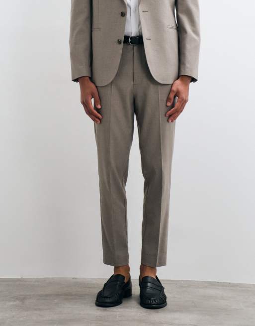 ASOS DESIGN tapered suit pants in grey microtexture, 5 of 5