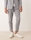 [ASOS DESIGN] ASOS DESIGN tapered suit pants in grey W42 L30 GREY