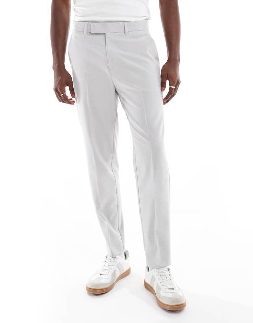 ASOS DESIGN tapered suit pants in ice gray