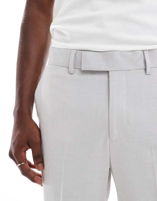 ASOS DESIGN tapered suit pants in ice gray