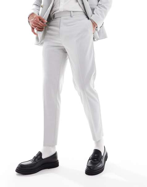 ASOS DESIGN tapered suit pants in ice grey - view 1
