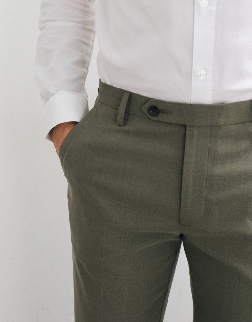 ASOS DESIGN tapered suit pants in khaki, 2 of 5