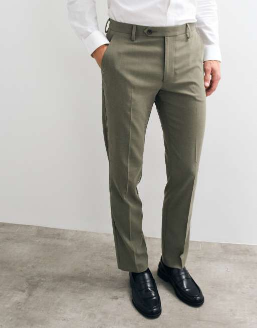 ASOS DESIGN tapered suit pants in khaki, 3 of 5