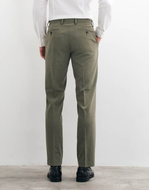 ASOS DESIGN tapered suit pants in khaki, 5 of 5