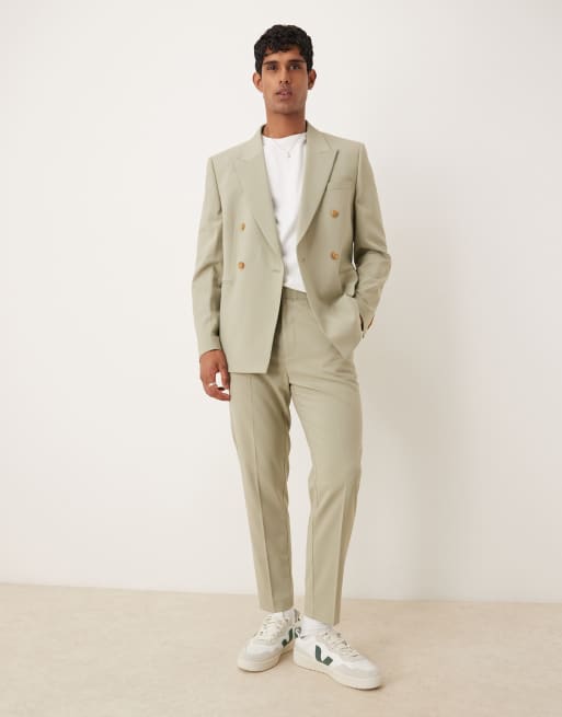 ASOS DESIGN tapered suit pants in light green, 2 of 5
