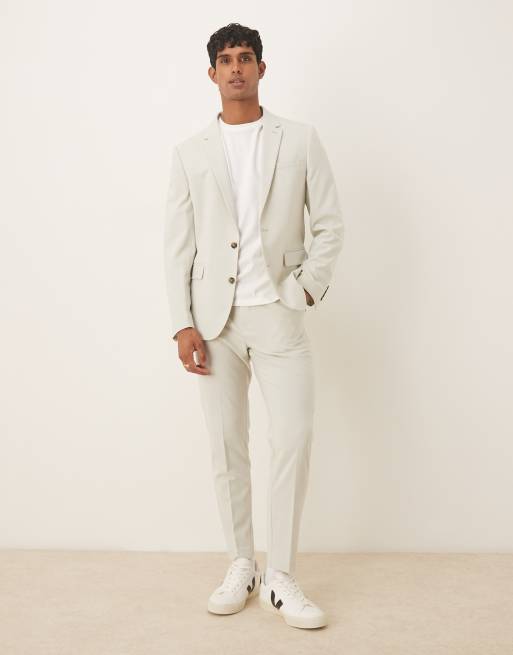ASOS DESIGN tapered suit pants in light grey, 2 of 5
