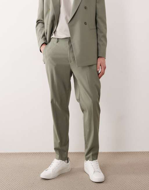 ASOS DESIGN tapered suit pants in sage green, 2 of 5