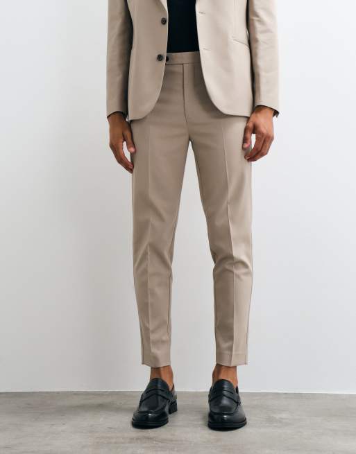 ASOS DESIGN tapered suit pants in stone, 2 of 5