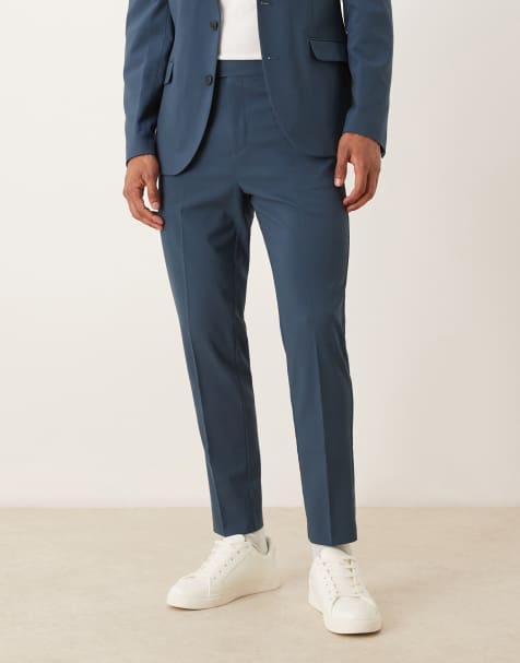 ASOS DESIGN tapered suit trouser in navy