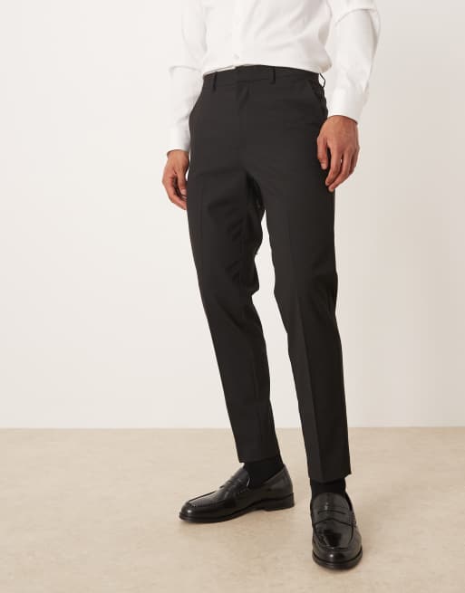 ASOS DESIGN tapered suit trousers in black, 2 of 5