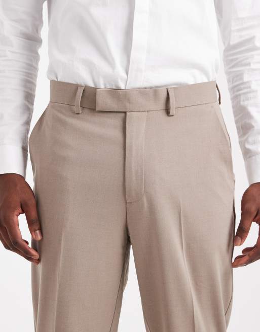 ASOS DESIGN tapered suit trousers in brown, 4 of 5