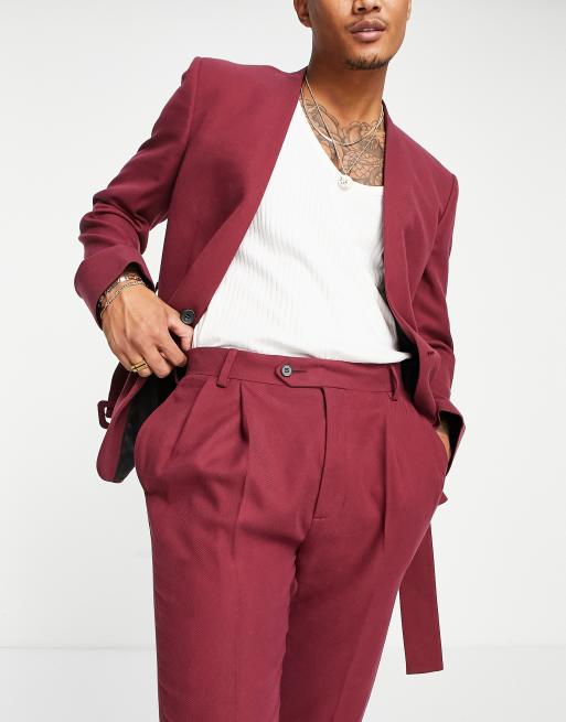 Burgundy hotsell trouser suit