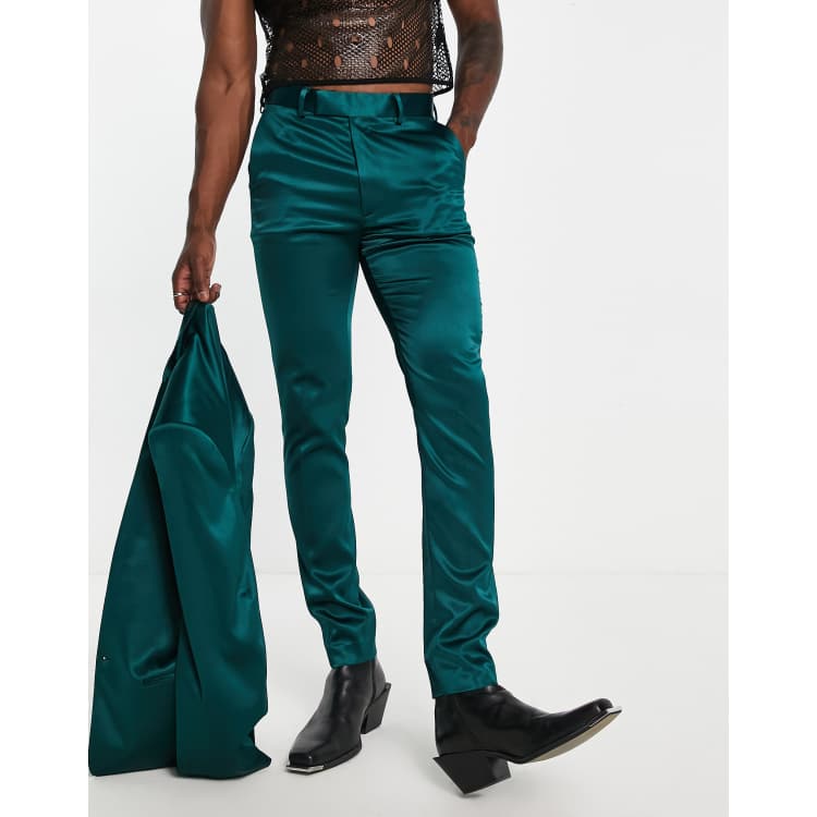 Dark green suit pants