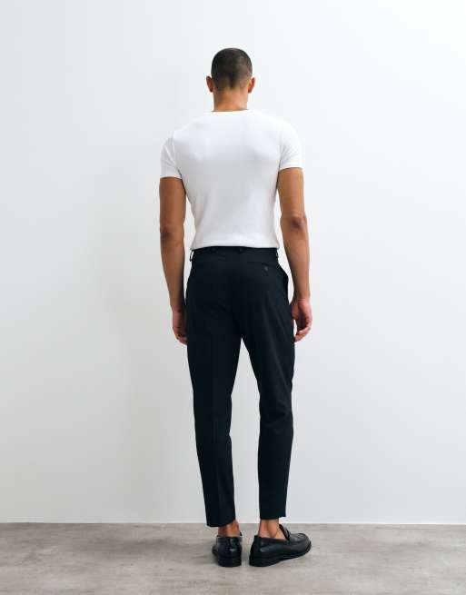 ASOS DESIGN tapered suit trousers in dark navy, 5 of 5