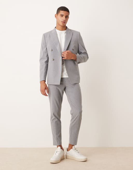 ASOS DESIGN tapered suit trousers in grey, 2 of 5
