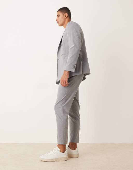 ASOS DESIGN tapered suit trousers in grey, 3 of 5