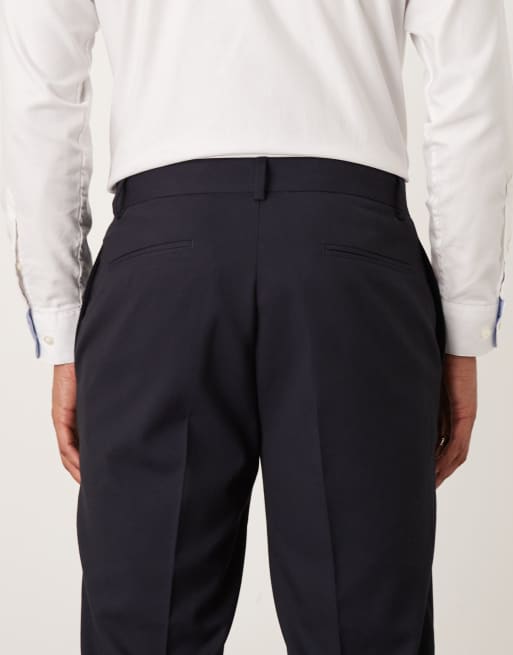 ASOS DESIGN tapered suit trousers in navy, 4 of 5
