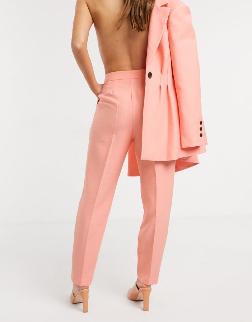 Peach trouser suit sale