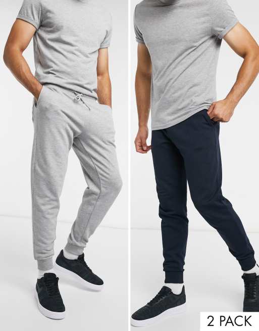 grey tapered sweatpants