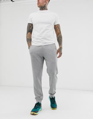 ASOS DESIGN tapered sweatpants in gray marl