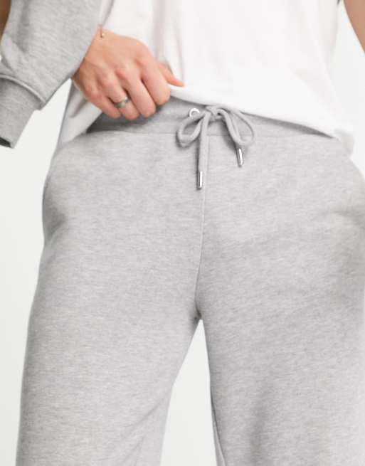 ASOS DESIGN tapered sweatpants in gray marl