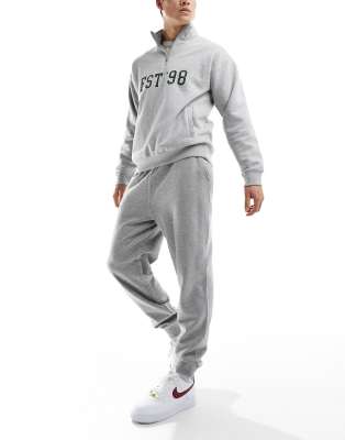 ASOS DESIGN skinny sweatpants in gray marl