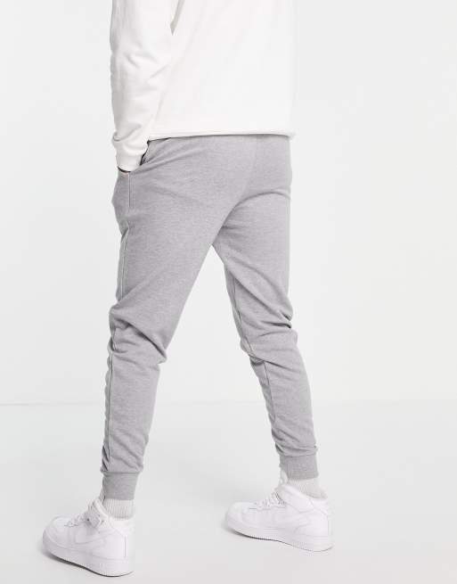 ASOS DESIGN tapered sweatpants in gray marl