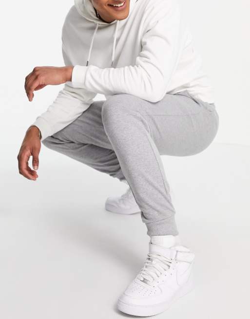 ASOS DESIGN tapered sweatpants in gray marl