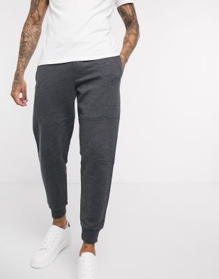 gray tapered sweatpants