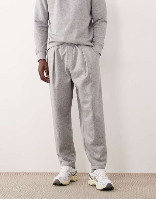 ASOS DESIGN tapered sweatpants in light gray, 2 of 5