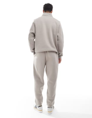 Asos Design Tapered Sweatpants With Pin Tuck In Gray