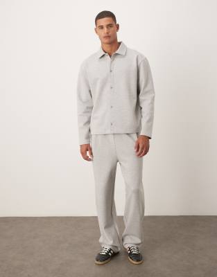 Asos Design Tapered Sweatpants With Pleats In Gray