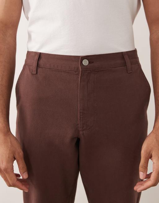 ASOS DESIGN tapered trouser in brown, 5 of 5