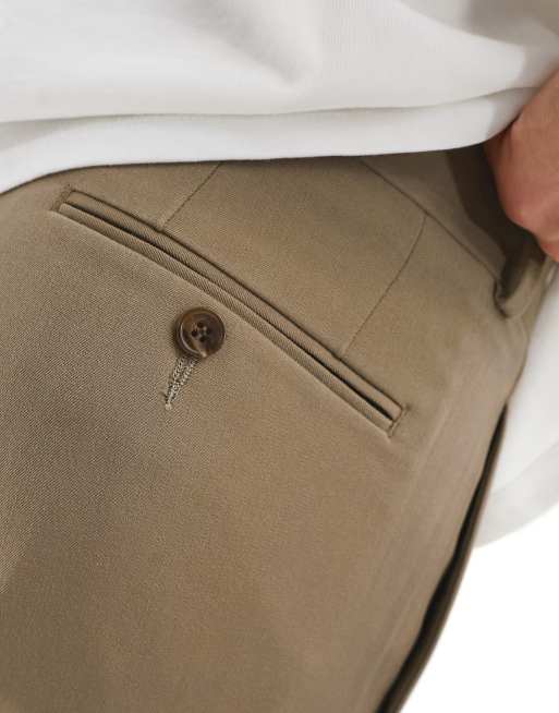 ASOS DESIGN tapered trousers in stone, 3 of 5